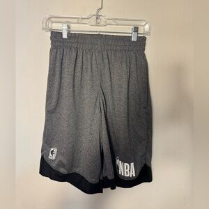 NBA Men's Heather Gray and Black Basketball Shorts Size Small